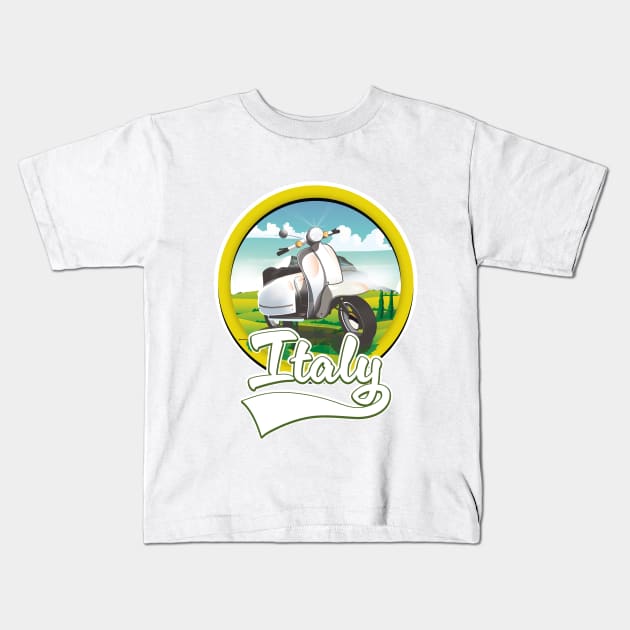 Italy travel logo Kids T-Shirt by nickemporium1